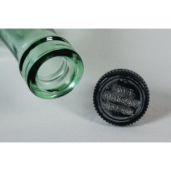 Paul Masson Aqua Green Glass Bottle Vintage Embossed Since 1852 - Picture 9 of 10